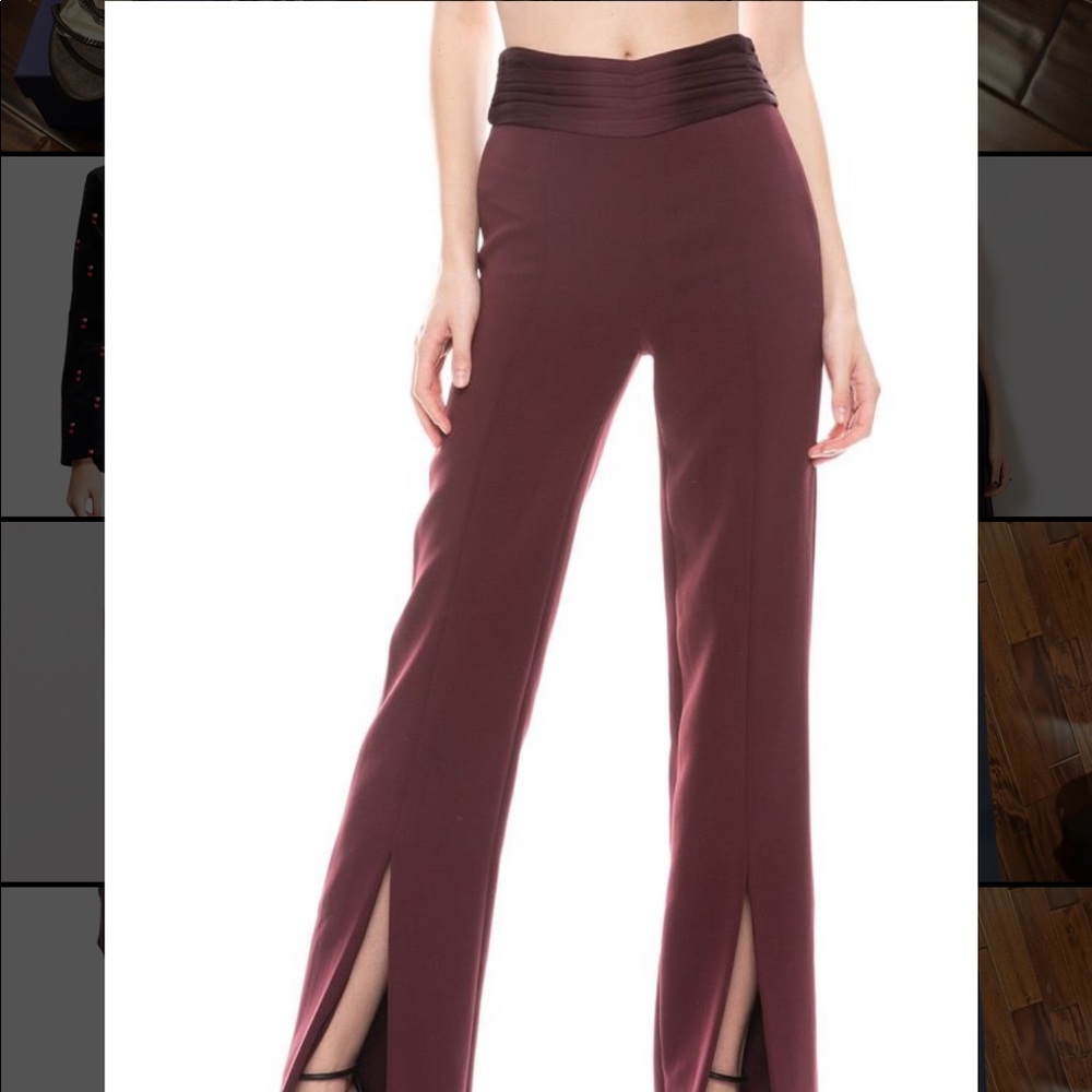 Jonathan Simkhai NWT front slit pants in Midnight Blue